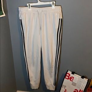 White Adidas sweatpants